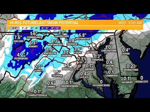 TIMELINE: Tracking rain event ending in snow Tuesday