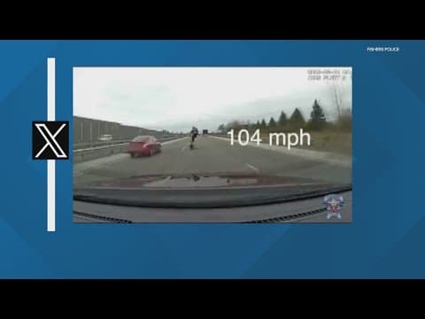 Fishers police arrest motorcyclist allegedly going 104 mph while standing on seat