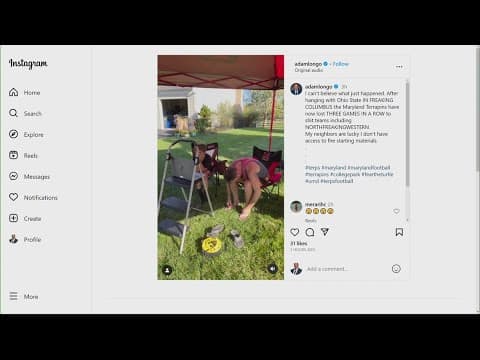 Our Adam Longo's reaction to Maryland's loss to Northwestern is priceless