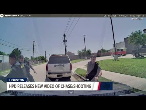 Chase and shooting outside SW Houston middle school caught on camera | Texas News Now