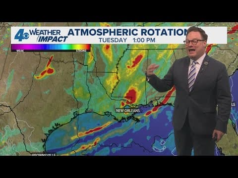 New Orleans Weather: Scattered showers heading in to the start of the weekend; still hot but not ext