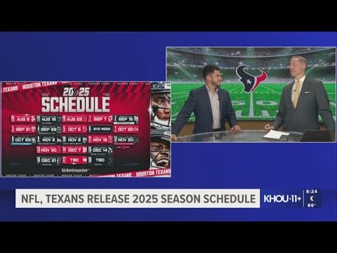 KHOU 11 Sports breaks down the 2025 Houston Texans schedule
