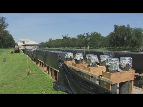 Fireworks on the National Mall preparations are underway