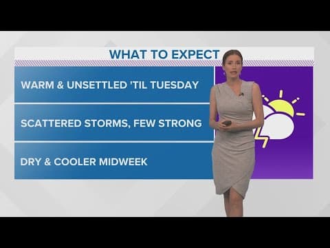 Warm and unsettled weather the next few days