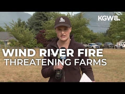 Wildfires burning near mouth of Wind River and Grant Lake in Skamania County