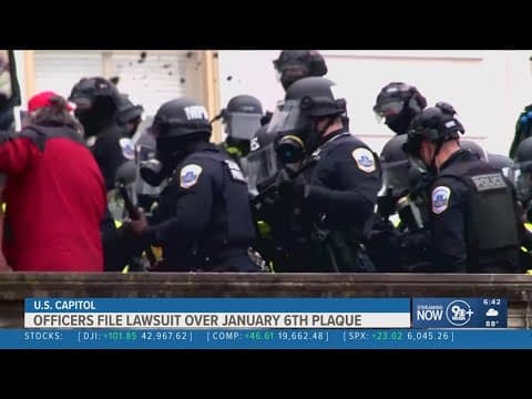 Officers file lawsuit over January 6 plaque