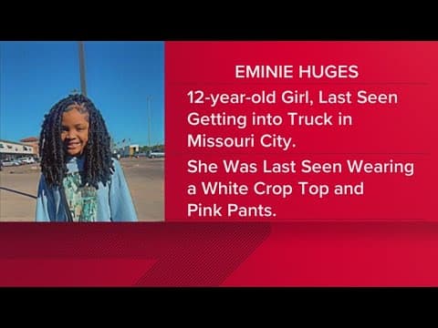 Missing 12-year-old girl last seen leaving in pickup truck in Missouri City