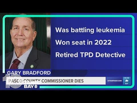 Pasco County Commissioner Gary Bradford passes away at age 65