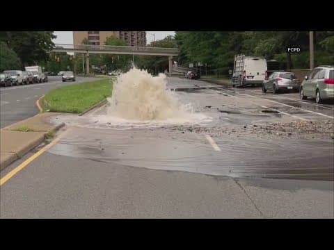 Crews still working to repair water main break in Bailey's Crossroads