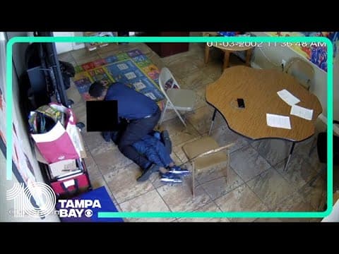 Surveillance video shows an elementary school principal physically abusing a student