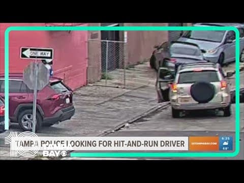 Tampa police look for hit and run driver who injured person on motor scooter