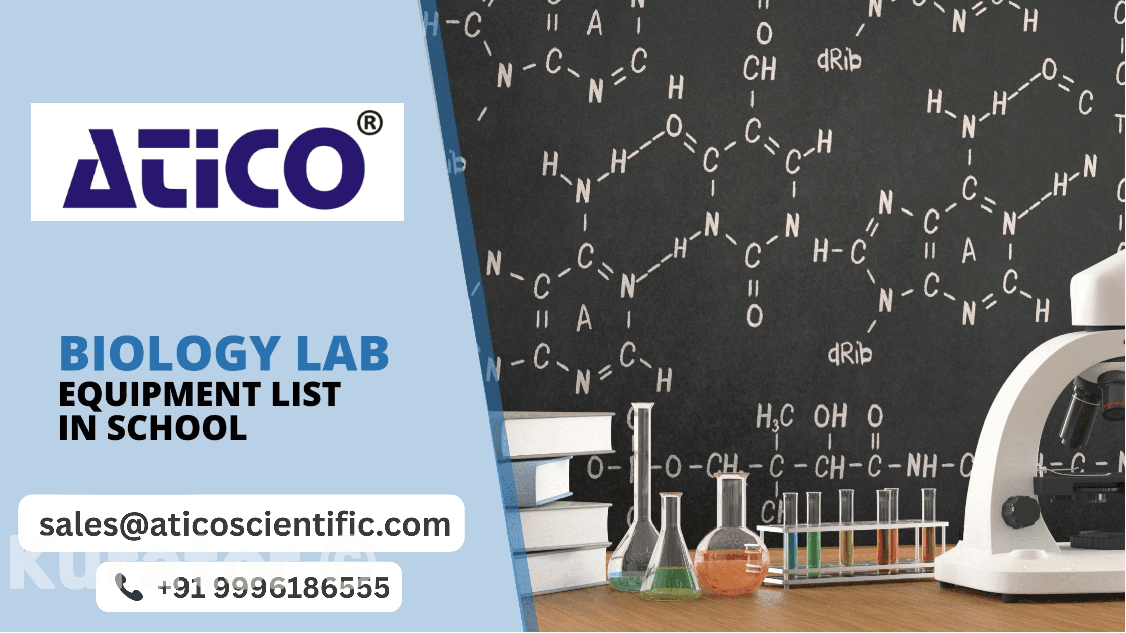 Biology Lab Equipment Manufacturer, Supplier, Exporter – Atico Scientific delivers ISO-certified lab tools to high schools across India and East Africa. With decades of expertise and global trust, we ensure premium quality. Explore our complete range today! 📩 sales@aticoscientific.com | 📞 +91 9996186555 | 🌐 www.aticoscientific.com